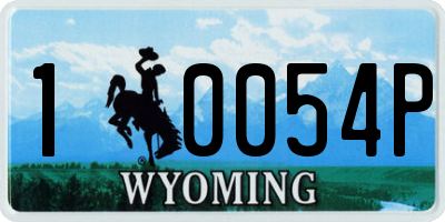 WY license plate 10054P