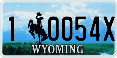 WY license plate 10054X