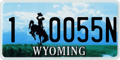 WY license plate 10055N