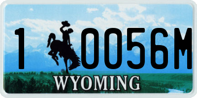 WY license plate 10056M