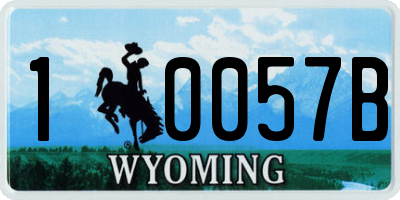 WY license plate 10057B