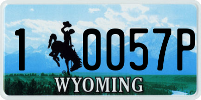 WY license plate 10057P