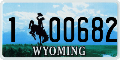 WY license plate 100682