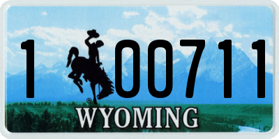 WY license plate 100711