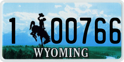 WY license plate 100766
