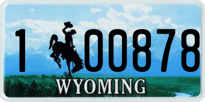 WY license plate 100878