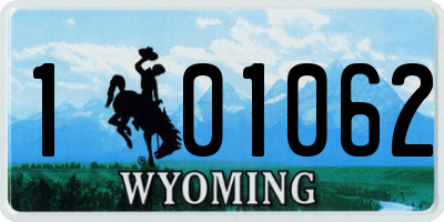 WY license plate 101062