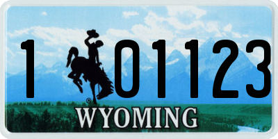 WY license plate 101123
