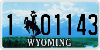 WY license plate 101143