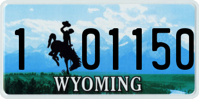WY license plate 101150