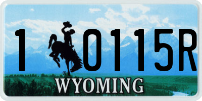WY license plate 10115R