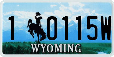WY license plate 10115W