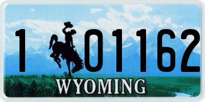 WY license plate 101162
