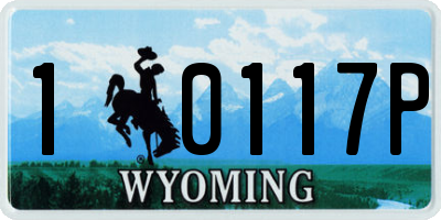WY license plate 10117P