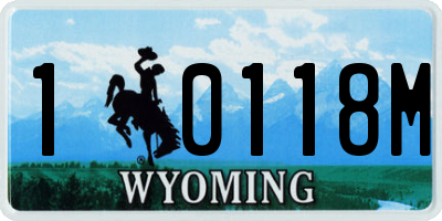 WY license plate 10118M