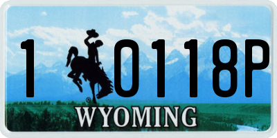 WY license plate 10118P