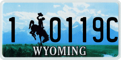 WY license plate 10119C