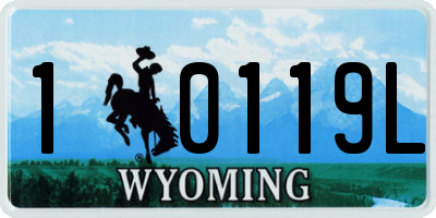 WY license plate 10119L