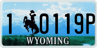 WY license plate 10119P