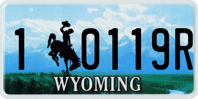 WY license plate 10119R