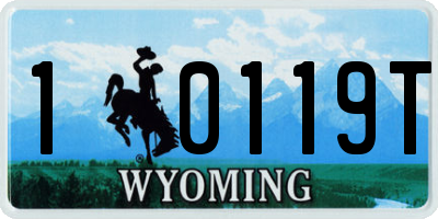 WY license plate 10119T