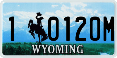 WY license plate 10120M