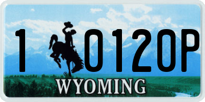 WY license plate 10120P