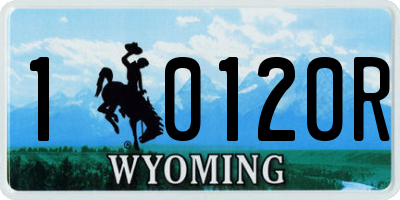 WY license plate 10120R