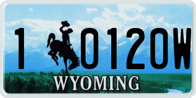WY license plate 10120W