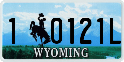 WY license plate 10121L