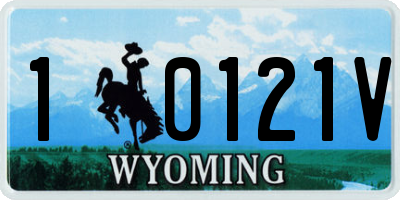 WY license plate 10121V
