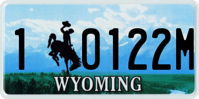 WY license plate 10122M