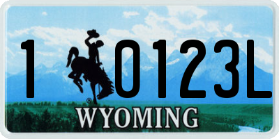 WY license plate 10123L