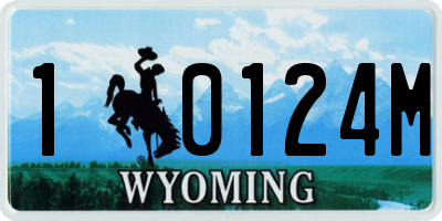 WY license plate 10124M