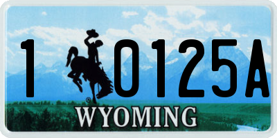 WY license plate 10125A