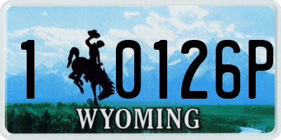 WY license plate 10126P