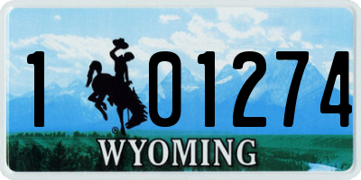 WY license plate 101274