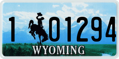 WY license plate 101294
