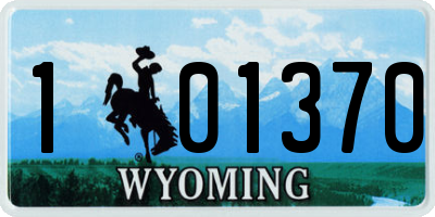 WY license plate 101370