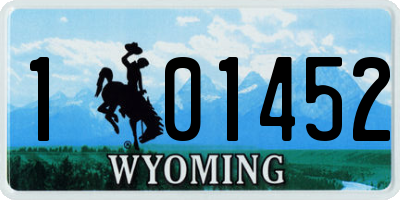 WY license plate 101452