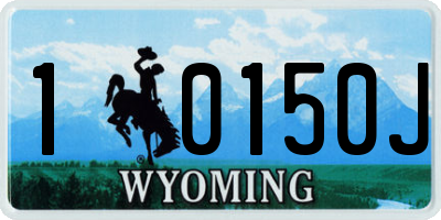 WY license plate 10150J