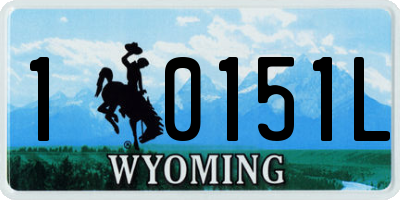 WY license plate 10151L