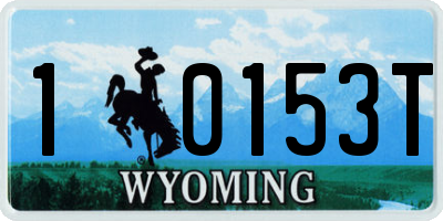 WY license plate 10153T