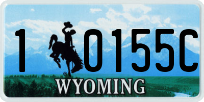 WY license plate 10155C