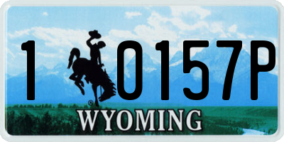 WY license plate 10157P