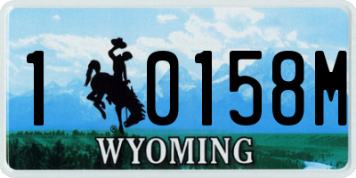 WY license plate 10158M