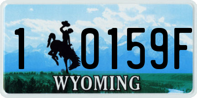 WY license plate 10159F