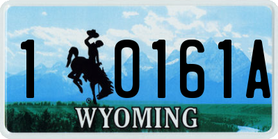 WY license plate 10161A