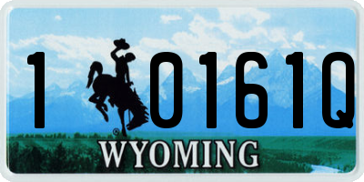 WY license plate 10161Q