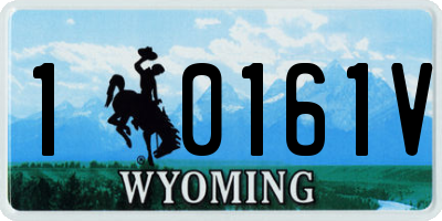 WY license plate 10161V